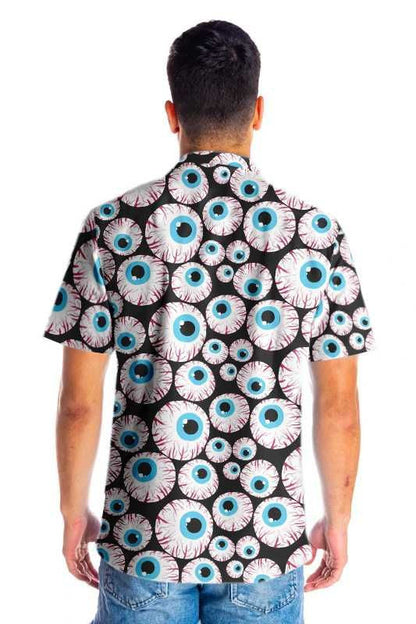 Halloween Creepy Eyeballs Hawaiian Shirt, Hawaiian For Gift