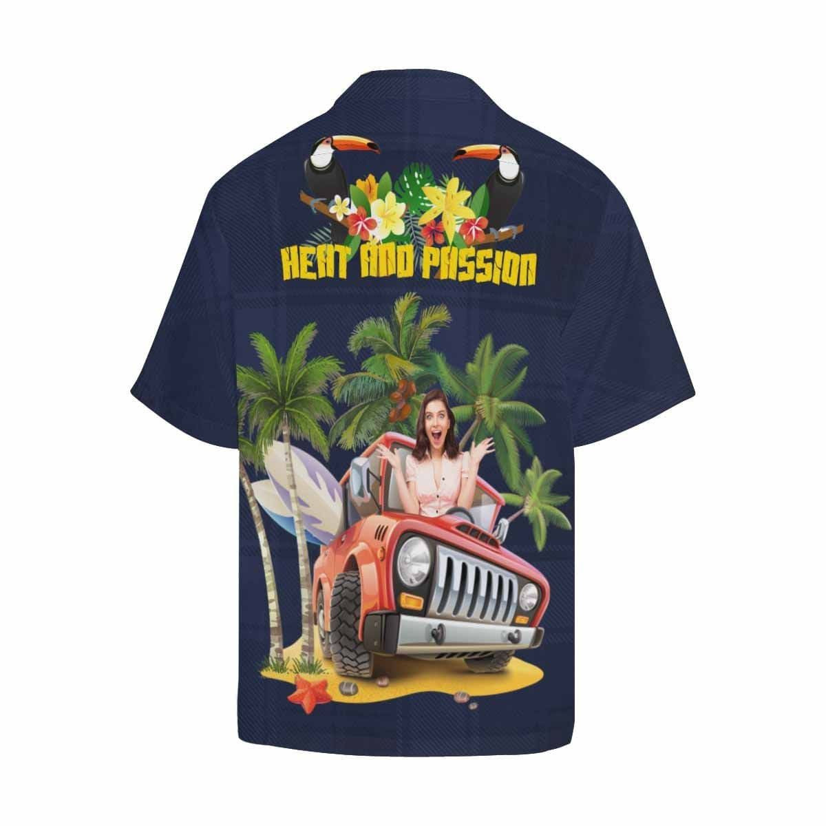 Teas Jeep Car Agus Paisean Léine Haváís Grianghraf Saincheaptha Toucan, Bronntanas Léine Haváíais, Bronntanas Nollag