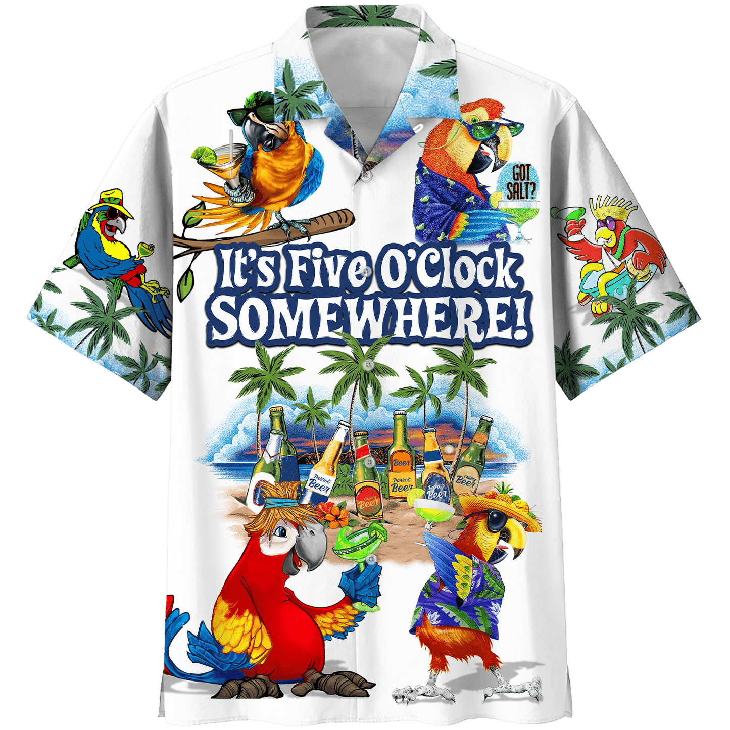 Beautiful Parrot Pattern Collection Design  Hawaiian Shirt, Hawaiian For Gift