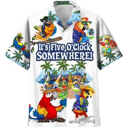 Beautiful Parrot Pattern Collection Design  Hawaiian Shirt, Hawaiian For Gift