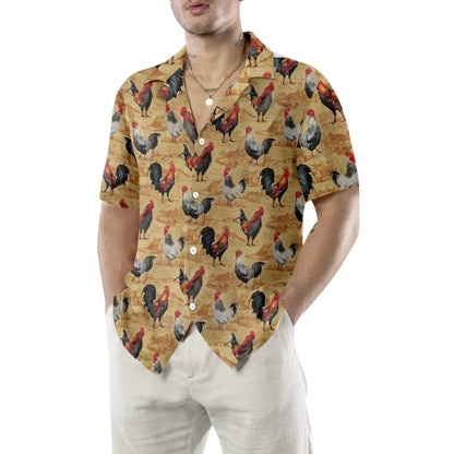 Cattle Farm Vintage Chicken Farm Design Hawaiian Shirt, Hawaiian For Gift
