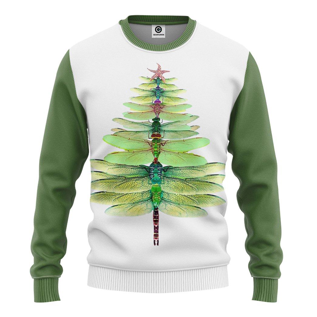 3D Dragonfly Crann Nollag Chustaim Tshirt Hoodie Éadaí