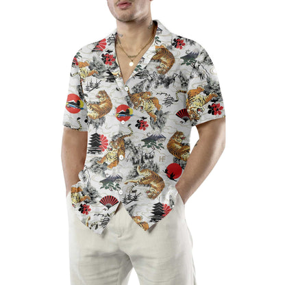 Excellent Japanese Tiger Tattoo Design Hawaiian Shirt,Hawaiian Shirt Gift, Christmas Gift