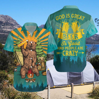 God Is Great Beer Is Good Design Hawaiian Shirt, Hawaiian Shirt Gift, Christmas Gift