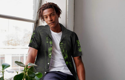 Dearadh Cárta Rí Dope Marijuana Léine Haváís, Bronntanas Léine Haváise, Bronntanas Nollag