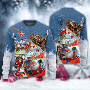 Christmas Say Hi From Santa's Sleigh Ugly Christmas Sweater, Christmas Gift, Gift Christmas 2024