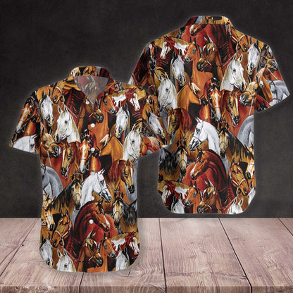 Beautiful Horse Collection Impressive Design Hawaiian Shirt, Hawaiian For Gift