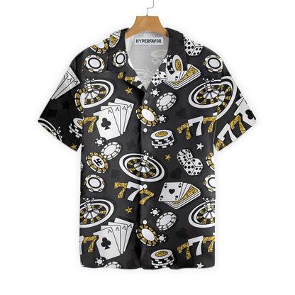 Playing Chip Cards Poker Design Hawaiian Shirt,Hawaiian Shirt Gift, Christmas Gift
