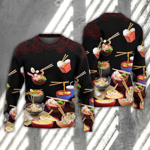 Food Ramen Fast Food Delicious Ugly Christmas Sweater, Christmas Gift, Gift Christmas 2024