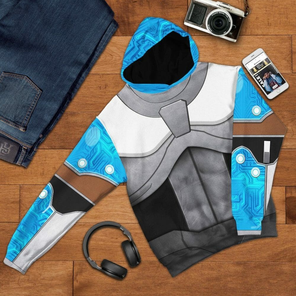 3D Teen Tíotán Cyborg Cosplay Saincheaptha Tshirt Éadaí Hoodie