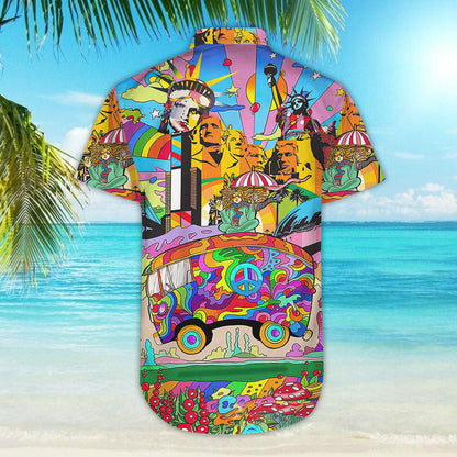 Car Hawaiian Shirt - Colorful Liberties Hippie Car Feeling Groovy Hawaiian Aloha Hawaii Shirt _ Hawaiian Shirt-Hawaiian Shirt Gift, Christmas Gift