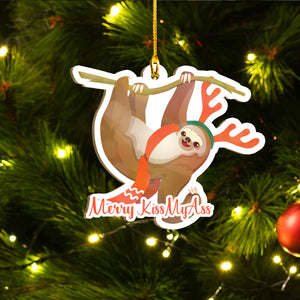 Merry Slothmas Ornaments Set, Funny Sloth Ornaments, Christmas Ornaments Family Gift Idea For Sloth Lover