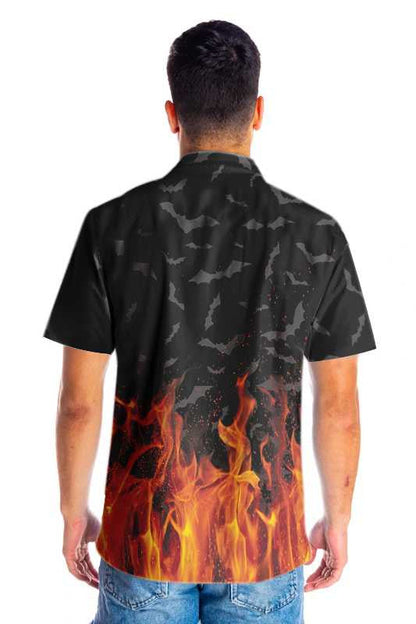 Brave And Strong Halloween Firefighter Design Hawaiian Shirt, Hawaiian For Gift