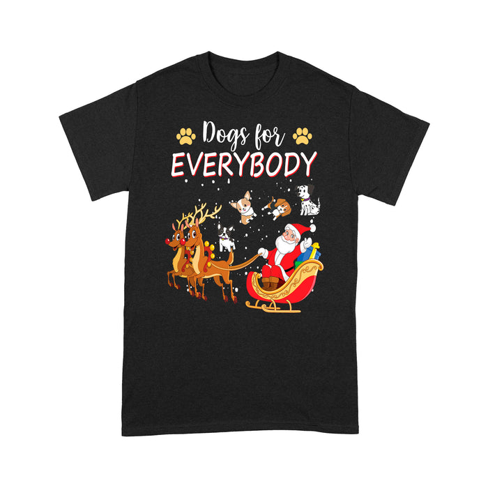 Dogs For Everybody Funny Christmas Outfit For Cute Dog Lover  Tee Shirt Gift For Christmas