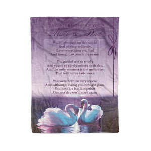 Loving memories of you - You brightened up this world personalized fleece blanket gifts custom christmas blanket