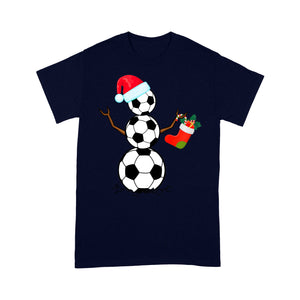 Funny Christmas Soccer Balls - Football Santa Snowman Tee Shirt Gift For Christmas