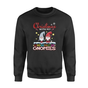 Christmas with my double kindergaten Gnomies - funny sweatshirt gifts christmas ugly sweater for men and women