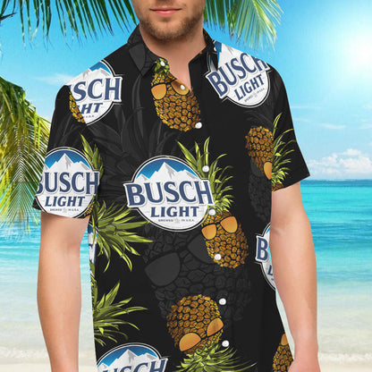 Busch Light Pineapple Hawaiian Shirt,Hawaiian Shirt Gift, Christmas Gift