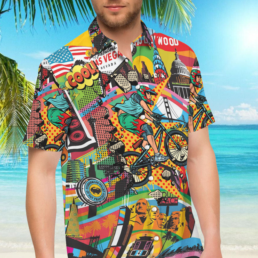 Cycling Amazing Cycling - Hawaiian Shirt, Hwaiian For Gift