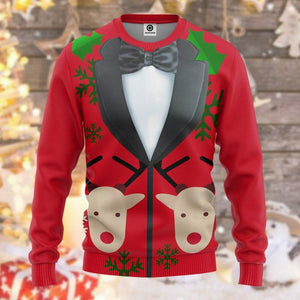 3D Christmas Faux Suit Custom Tshirt Hoodie Apparel