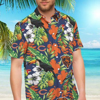 Chicago Bears Nfl Hawaiian Shirt_Hawaiian Shirt Gift, Christmas Gift