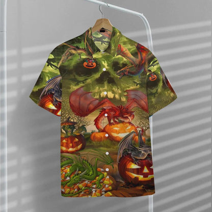 Spooky Dragon Halloween Hawaiian Shirt,Hawaiian Shirt Gift, Christmas Gift