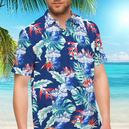 Blue Hawaiian Shirt - Bowling Hawaiian Shirt - Gift Ideas For Sport Lovers In Daily Life,Hawaiian Shirt Gift, Christmas Gift