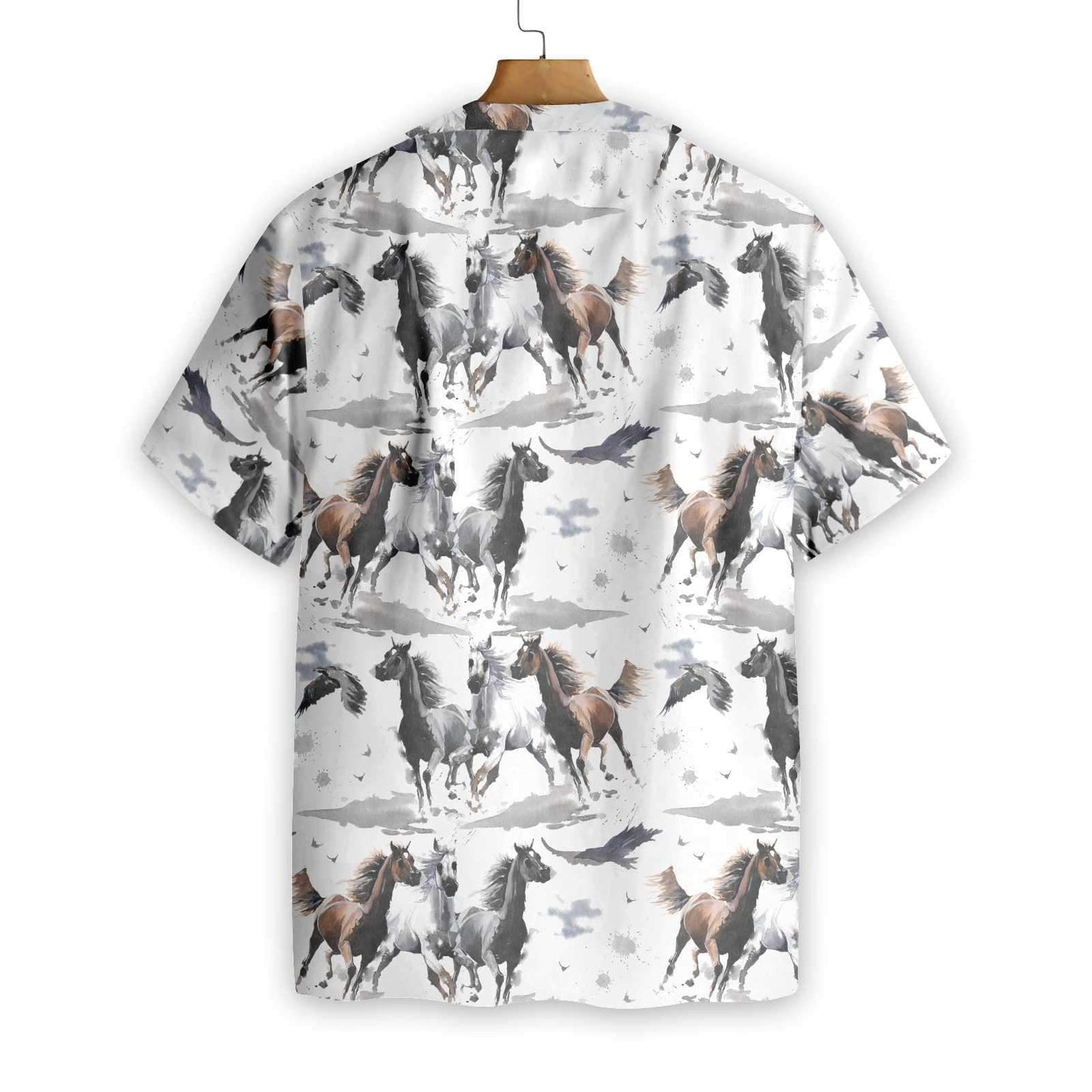 Wild And Free Racing Horses Hawaiian Shirt, Hwaiian For Gift