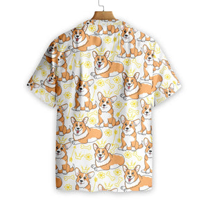 Corgi Pembroke Love Canine Design Hawaiian Shirt,Hawaiian Shirt Gift, Christmas Gift