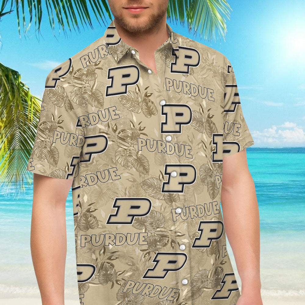 Déantóirí Coirí Purdue Aloha Shirt Léine Aloha Haváíais Léine Ghearr Trá Haváíais Shorts, Bronntanais Léine Haváíais, Bronntanas Nollag