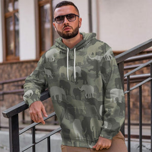 3D Elephants Camo Custom Tshirt Hoodie Apparel