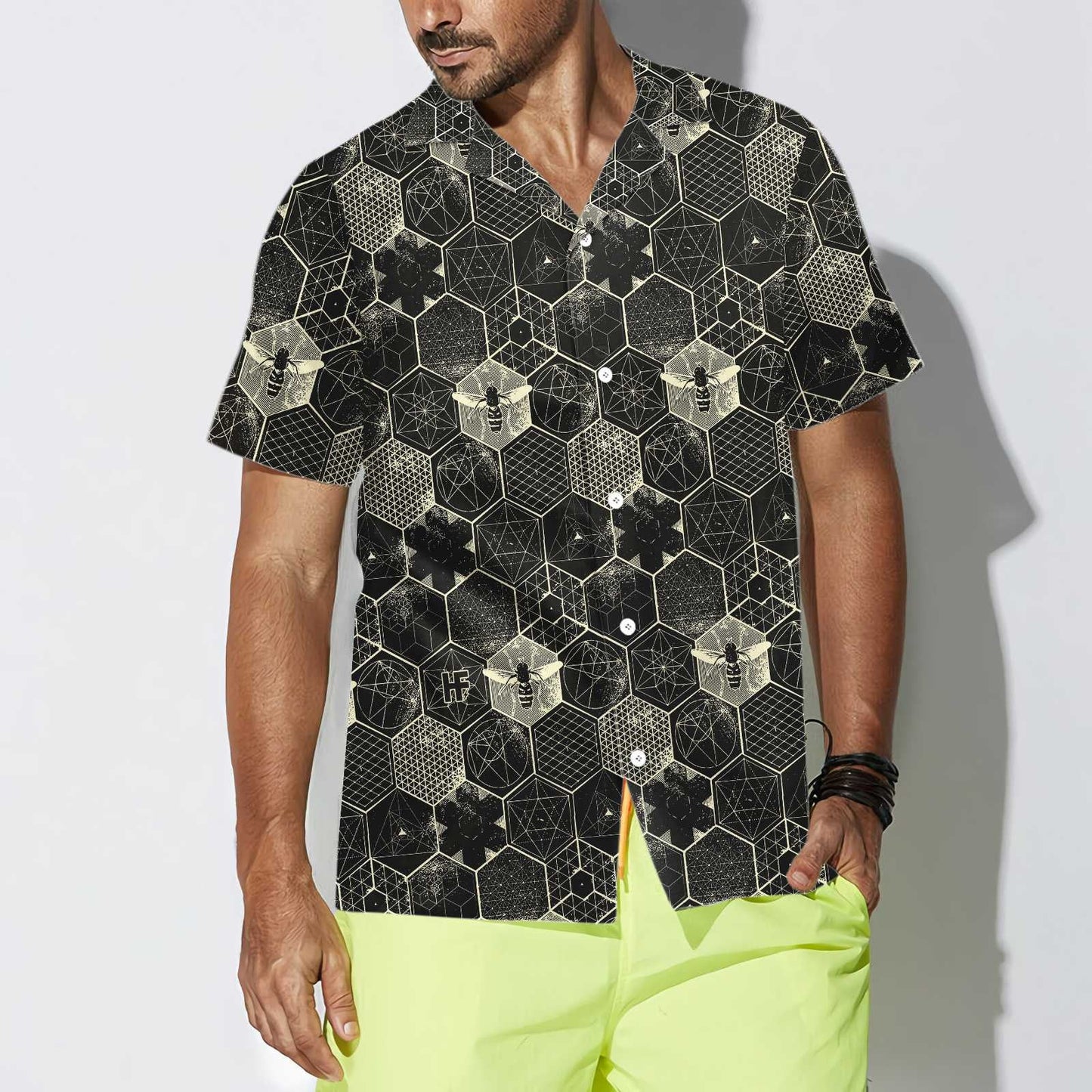 Black And Grey The Honeycomb Conjecture Hawaiian Shirt, Hawaiian For Gift