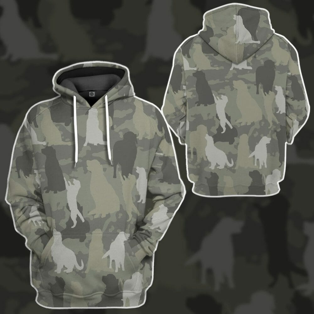 3D Golden Retriever Camo Chustaim Tshirt Éadaí Cochaillín