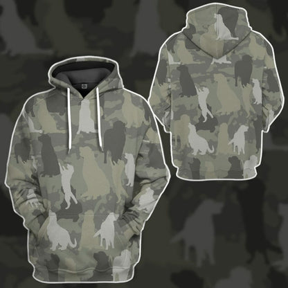 3D Golden Retriever Camo Chustaim Tshirt Éadaí Cochaillín