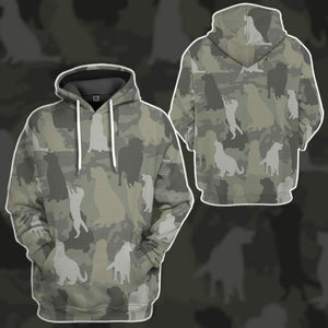 3D Golden Retriever Camo Custom Tshirt Hoodie Apparel