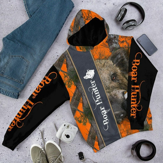 3D Ferocious Boar Hunter Custom Tshirt Hoodie Apparel