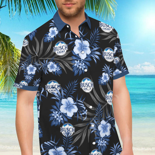 Busch Light Style Hawaiian Shirt,Hawaiian Shirt Gift, Christmas Gift