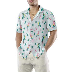 Adorable Design Hawaiian Shirt Parrot And Exotic Leaves, Hawaiian For Gift