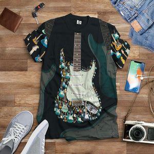 3D Electric Guitar Custom Tshirt Hoodie Apparel