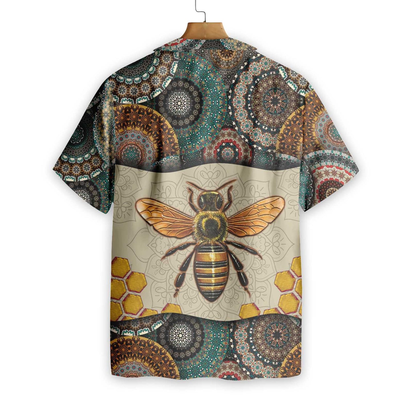 Tribal Beauty Boho Mandala Bee Design Hawaiian Shirt,Hawaiian Shirt Gift, Christmas Gift