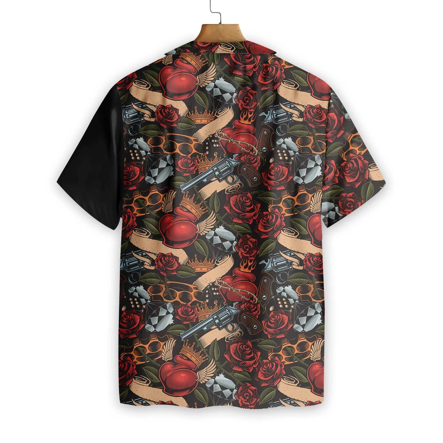 Weapon And Cool Gun Skull Design Hawaiian Shirt, Hwaiian For Gift