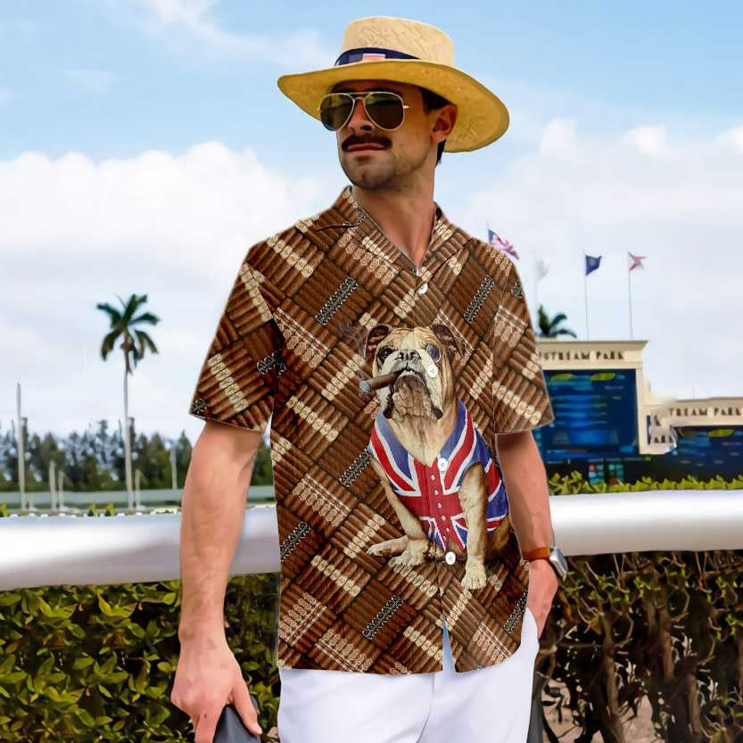 Todóga Iontach Agus Dearann ​​Bulldog Léine Haváís, Bronntanas Léine Haváíais, Bronntanas Nollag