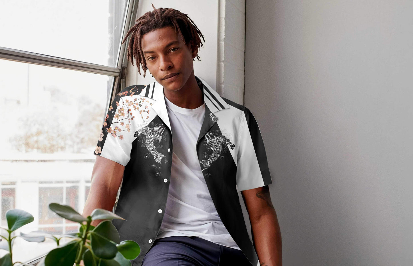 Fantastic Sukajan Style Koi Fish Hawaiian Shirt,Hawaiian Shirt Gift, Christmas Gift