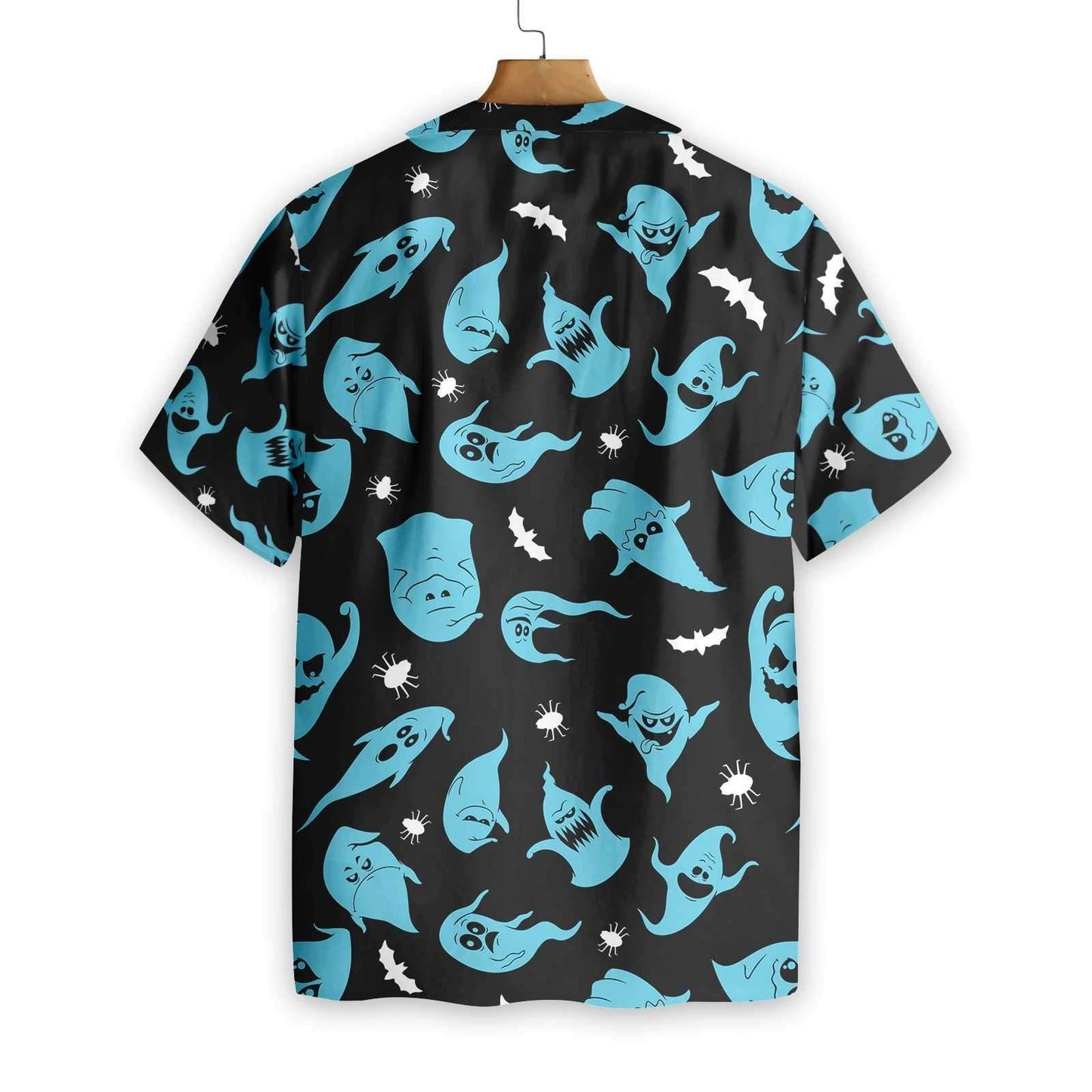 Turquoise Ghost Naughty Halloween Colorful Hawaiian Shirt, Hawaiian For Gift