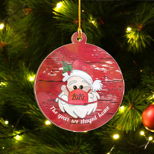 Santa Stay Home Ornament Set Of 8 & 4, 2020 Worst Year Ever Ornament Set, Funny Christmas Ornament Gift Idea
