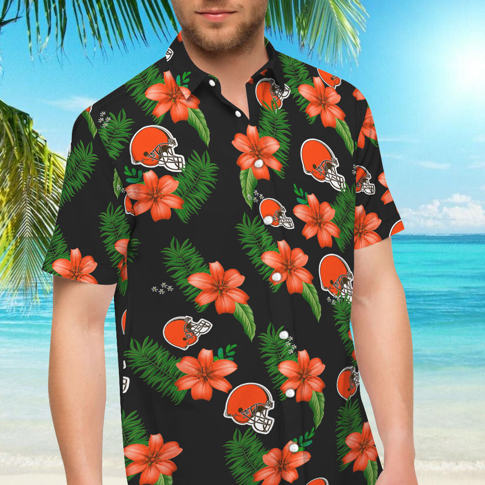 Cleveland Browns Hawaiian Shirt â€“ Dnstyles_Hawaiian Shirt Gift, Christmas Gift