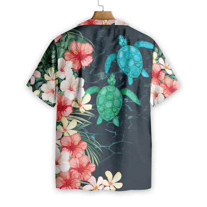 Turtar Farraige Cool Trópaiceach Agus Léine Bláth Haváí, Bronntanas Léine Haváí, Bronntanas Nollag