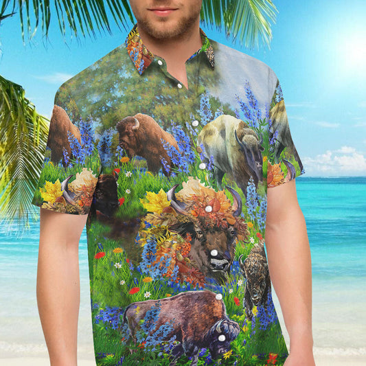 Buffalo Love Animals - Hawaiian Shirt,Hawaiian Shirt Gift, Christmas Gift