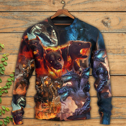 Dog Larva And Frozen Ugly Christmas Sweater, Christmas Gift, Gift Christmas 2024