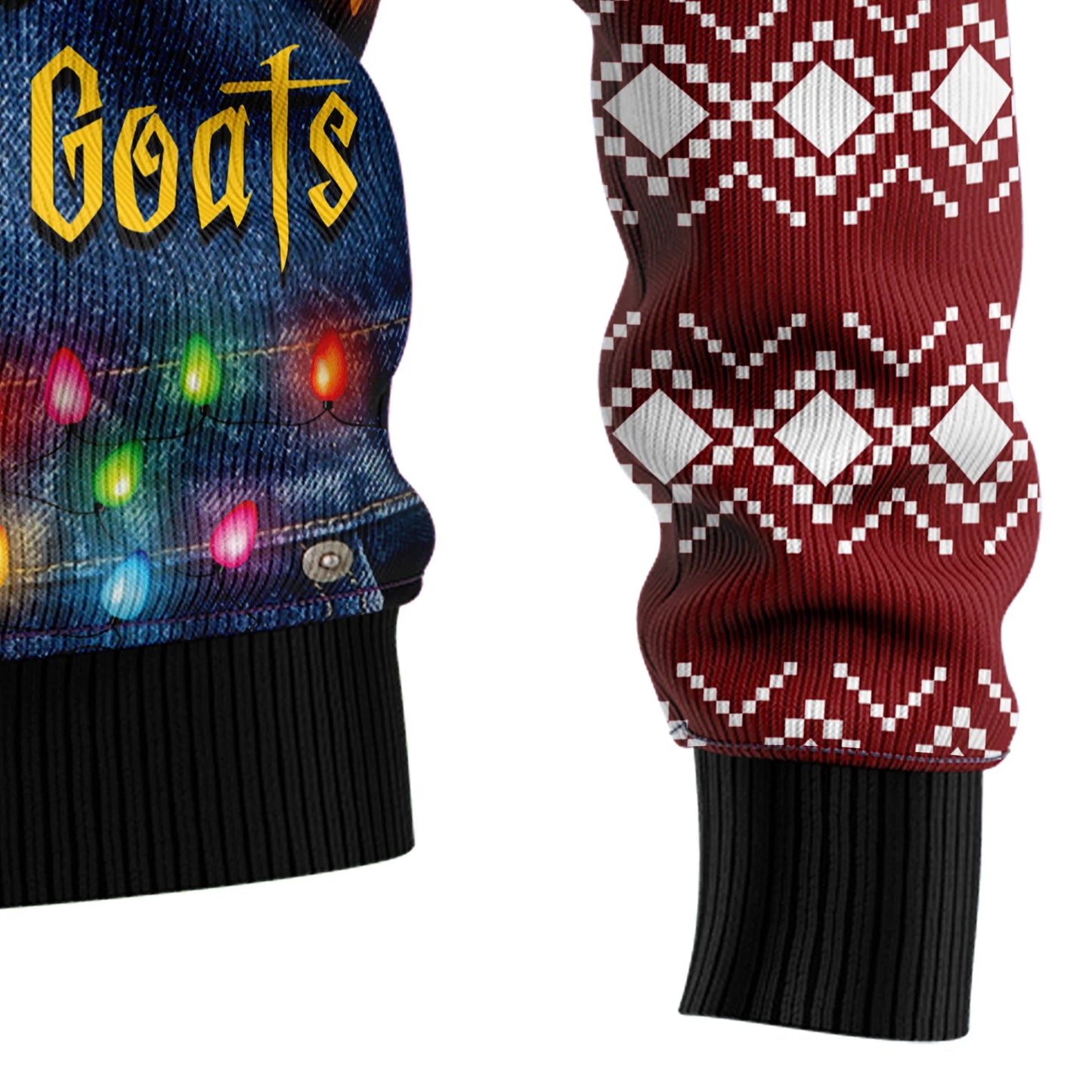 Cailín a bhfuil grá aici don Nollaig agus do ghabhair geansaí Nollag gránna, geansaí Nollag gránna, bronntanas Nollag, bronntanas Nollag 2024